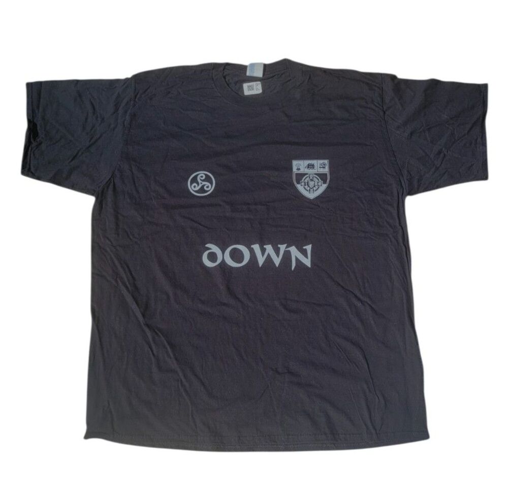 Down County Football Gaelic Athletic Association Shirt Triskel Motif Men's 2X